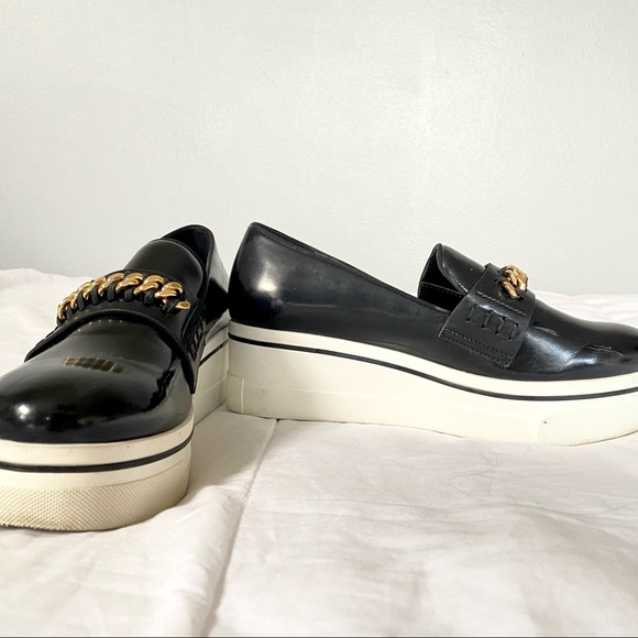 Stella McCartney Shoes - Stella McCartney black leather platform slip ons